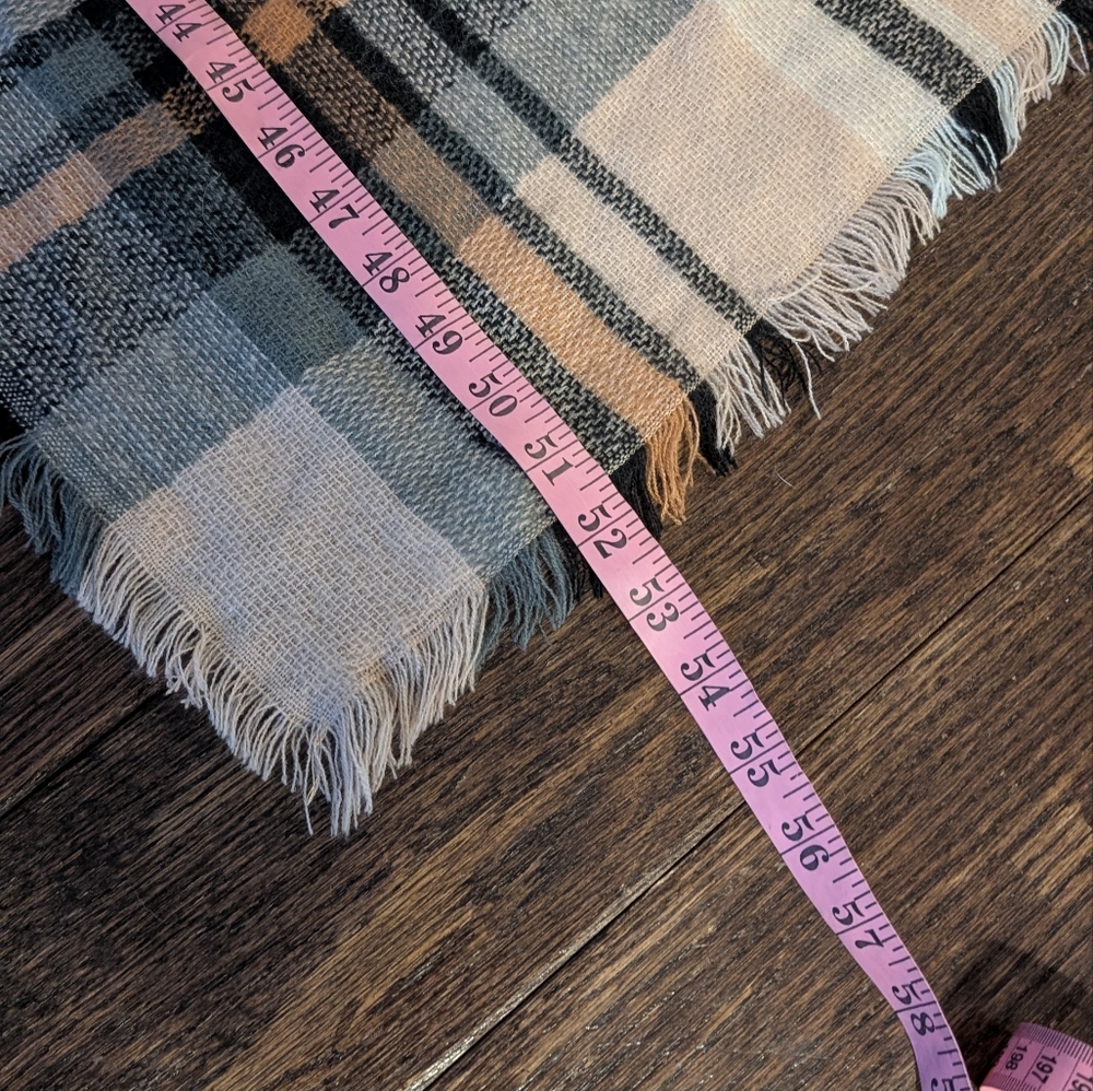 Apt 9 Blanket Scarf Plaid Blush Pink and Black - Picture 5 of 7